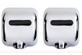 TCBunny 2 Pack Heavy Duty Commercial 1800 Watts High Speed 90ms Automatic Hot Hand Dryer - Stainless Steel