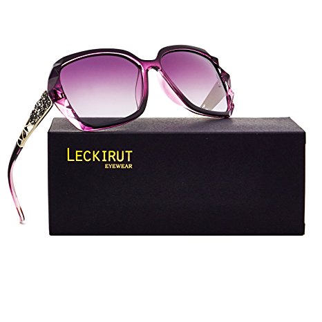 Leckirut Women Shades Classic Oversized Polarized Sunglasses 100% UV Protection Eyewear