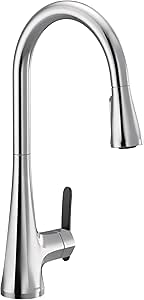 Moen S7235 Sinema One-Handle High Arc Pulldown Kitchen Faucet featuring Power Boost and Reflex, Chrome