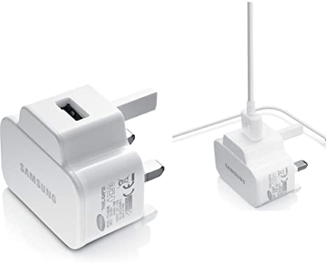 Samsung Genuine Mains Wall Charger with 1.5 meter Long Cable Galaxy Tab 4 10.1 T530 / T531 / T535 (WHITE)