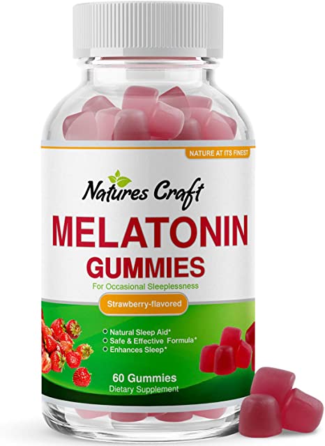 Melatonin 5mg Natural Sleep Aid - Natural Melatonin Gummies 5mg Deep Sleep Supplement for Insomnia Relief - Melatonin Sleep Gummies Vitamins for Adults for Mood Support and Anxiety Relief