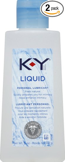 K-Y Liquid Personal Water Based Lubricant, 5 Ounce (Pack of 2)