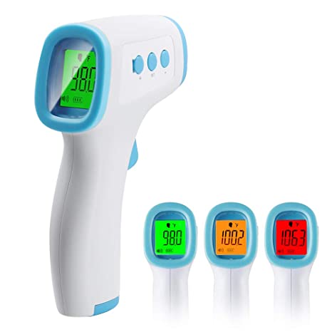 Touchless Thermometer for Adult Baby Kid, Thermometer Forehead for Fever, Digital Infrared Thermometer, No TouchThermometer Medical with Alarm, LED Display Screen, 1Second Accurate Instant Reading