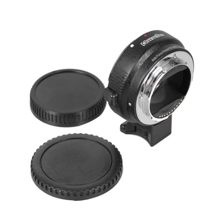 Commlite Auto Focus EF-NEX EF-EMOUNT FX Lens Mount Adapter for Canon EF EF-S Lens to Sony E Mount NEX 3/3N/5N/5R/7/A7 A7R Full Frame, Color Black