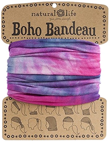 Natural Life Bandeau Tie Dye Band, Pink/Blue/White