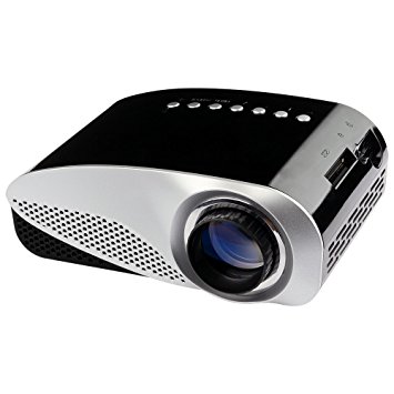 Ebuy Mini Led Projector 480x320 120 Lumen LCD Portable Multimedia Home Theater for Tv Games Movie Vedio Black