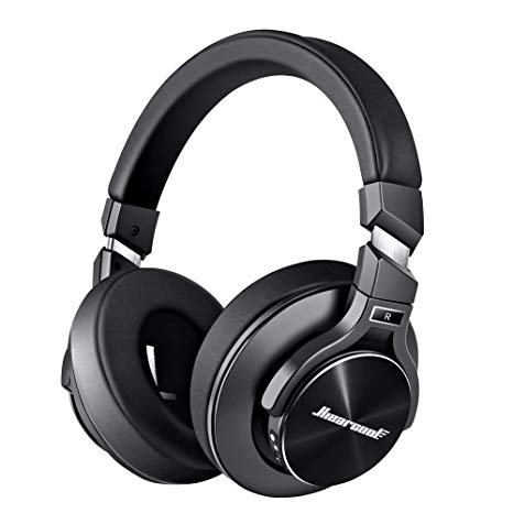 Active Noise Cancelling Bluetooth Headphones with Microphone L2 Hi-Fi Deep Bass Wireless Headphones Over Ear, Comfortable Protein Earpads, 21 Hours Playtime for Travel Work TV Computer， Black