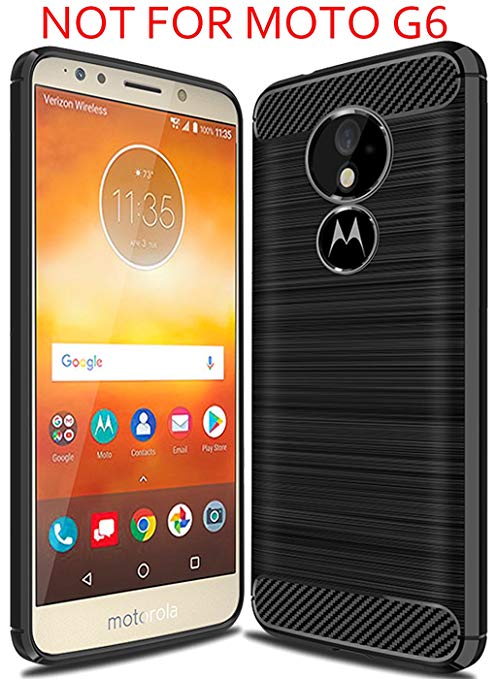 Moto G6 Play Case,Moto G6 Forge case, Suensan TPU Shock Absorption Technology Raised Bezels Protective Case Cover for Motorola Moto G6 Forge,Moto G6 Play Case smartphone (Black)