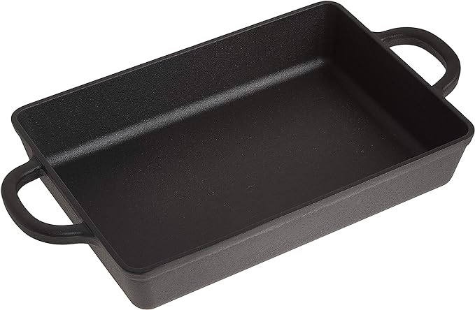 Crock Pot 112010.01 Artisan 13 Inch Preseasoned Cast Iron Rectangular Lasagna Pan