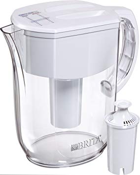 Brita 10060258362050  Large 10 Cup Everyday Water Pitcher with Filter - BPA Free - White