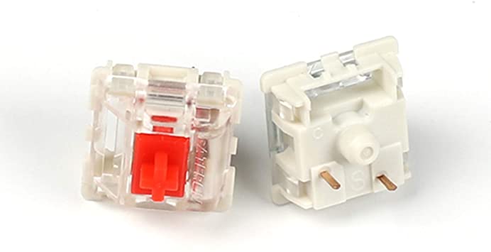 Gateron MX SMD Gateron Switches 3pin SMD LED Underglow Led Compatible for MX Mechanical Keyboard Transparent Cover White Base