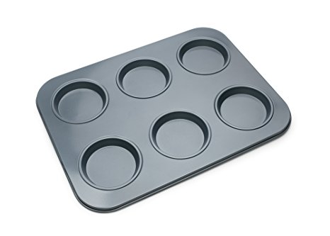 Fox Run Non-Stick 6-Cup Large Shallow Muffin Pan