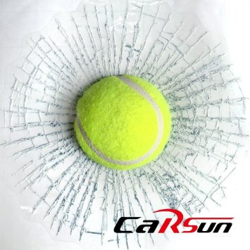 Carsun 2016 Creative Funny 3D Deco Sport Balls Car Window Crack Decal Sticker (Tennis Ball)