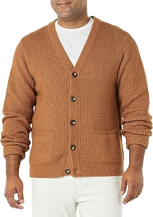 Amazon Essentials Men's Long-Sleeve Soft Touch Cardigan Sweater