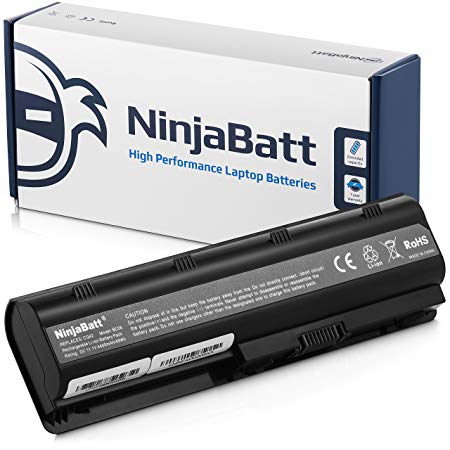 NinjaBatt Laptop Battery for HP 593553-001 593554-001 636631-001 593550-001 593562-001 584037-001 HSTNN-LB0W MU09 G62 HSTNN-UB0W – High Performance [6 Cells/4400mAh/48wh]