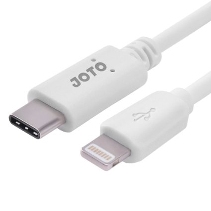 USB 3.1 Type C to Lightning Cable, JOTO USB-C 3.1 Type-C to Lightning 8-Pin Port Charging Cable Data Cable for iPhone, iPad connect to Apple New MacBook, Chromebook Pixel,HP Pavilion (White, 3.3ft/1M)