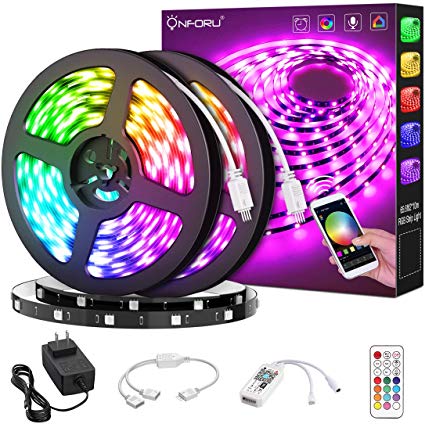 Onforu 66ft Smart WiFi LED Strip Lights, 20m Alexa Strip Lights, Dimmable RGB LED Light Strip with 600 LEDs, Color Changing Tape Lights Compatible with Alexa, Google Assistant, Android, iOS System