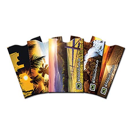 Identity Stronghold Designer Sleeves, Sunsets Collection, Pack of 5 (IDSHSUNSETS5PK)