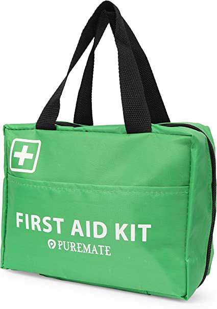 PureMate 225 Piece First Aid Kit- Emergency kit - Includes Eyewash, Ice(Cold) Pack,Moleskin Pad, Emergency Blanket for Travel, Home, Office, Car, Workplace & Outdoor
