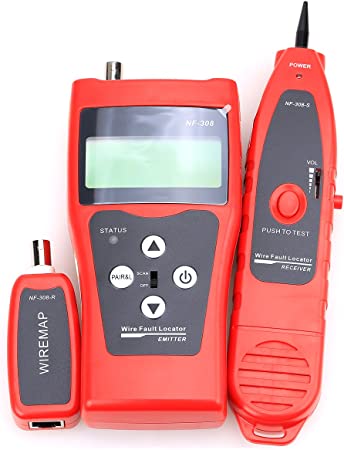 Tekit NF-308 Multipurpose Network Cable Tester Hunting Wire Sorting and Cable Length Test 5e 6e Cable Coaxial Rj45 Open Jumper Wire by Tekit
