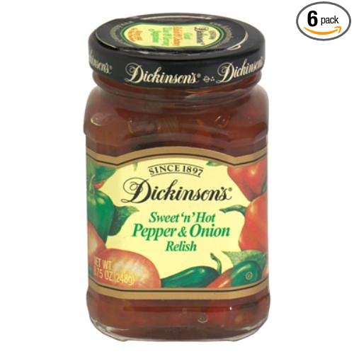 Dickinson's Relish, Pepper Onion, 8.75-Ounce (Pack of 6)