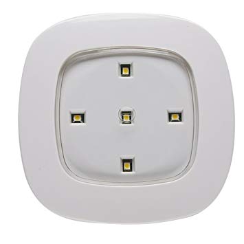 Light It! By Fulcrum, LED Wireless Ceiling Light, Remote Control Compatible, Battery Operated, White