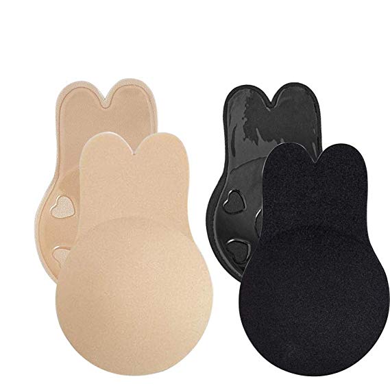 Silicone Lift Nipplecovers Breast Lift Up Bra Tape Sticker Rabbit Ear Adhesive Pasties Bras