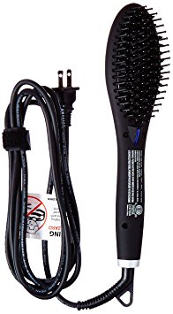 HSI Professional Ceramic Tourmaline Ionic Flat Iron Glider Brush Hair Straightener, 14.4 Ounce