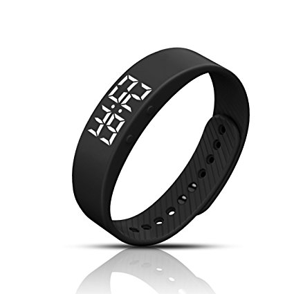 All Cart Non Bluetooth Fitness Tracker Activity Monitor Smart Pedometer Bracelet With LED Screen And Adjustable Wristband For Exercise