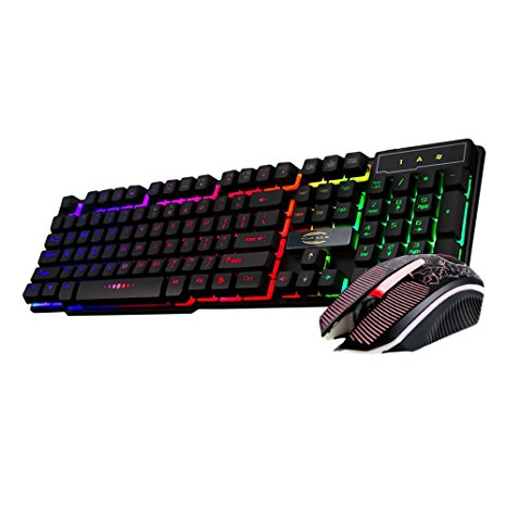 Cell XS a19 Top Quality LED Light Computer Gaming Keyboard with 3-Backlit Mode Setting and Free Mouse