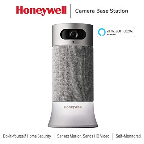 Honeywell RCHS5200WF1004/W Smart Home Security Camera Base Station with Alexa Built in, Gray