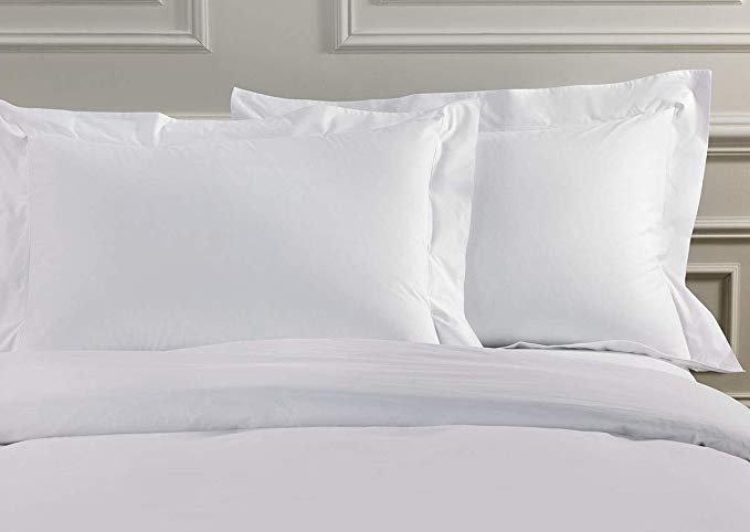 Bed Alter Set of 2 Pillow Shams Set 100% Egyptian Cotton 400 Thread Count Premium Hotel Quality Bedding (White, Oxford King)