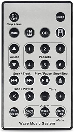 Remote Control for Bose Sound Touch Wave Music Radio System CD AWRCC1 Silver (Without Battery)