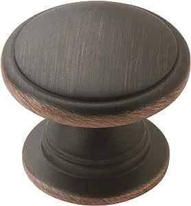 Amerock | Cabinet Knob | Oil Rubbed Bronze | 1-1/4 inch (32 mm) Diameter | Ravino | 10 Pack | Drawer Knob | Cabinet Hardware