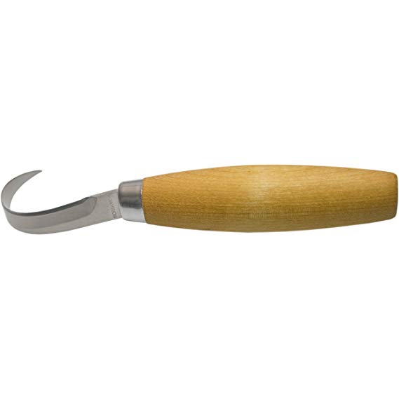 Mora 164s Stainless Steel Spoon Carving Crook Knife - Natural