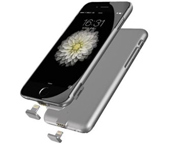 Apatner Ultra Thin Battery Case Cover Rechargeable Backup Power bank Charger Cover For iPhone 6/6s 4.7inch(Silver)