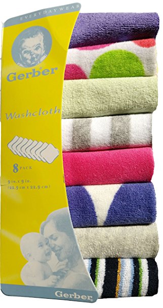 8x baby kids soft wash cloth bath feeding towel flannel wipe mixed colours