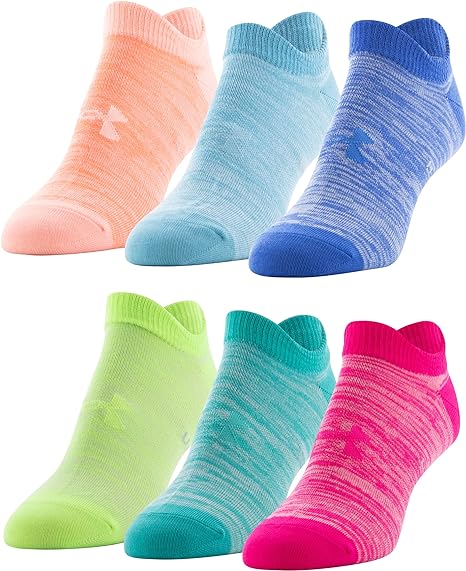 Under Armour Women's Essential 2.0 Lightweight No Show Socks, 6-Pairs