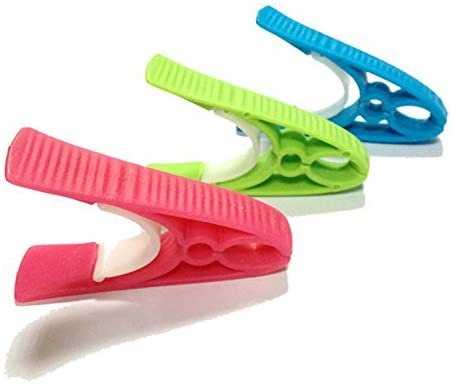 TenCloud Plastic Clothes Pins No Metal No Rust Clothes-Peg Clothespins Hangers Set of 18 Blue Lime Pink