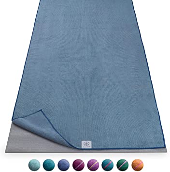 Gaiam Yoga Mat Towel Microfiber Mat-Sized Yoga Towel for Hot Yoga