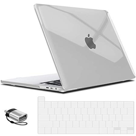 IBENZER MacBook Pro 16 Inch Case A2141 Release 2020 2019, Hard Shell Case with Keyboard Cover & Type C Adapter for Apple Mac Pro 16’’ with Touch Bar and Touch ID, Crystal Clear, T16CYCL 1TC