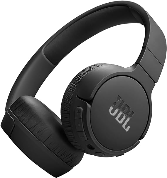 JBL Tune 670NC - Adaptive Noise Cancelling with Smart Ambient Wireless On-Ear Headphones, Up to 70H Battery Life with Speed Charge, Lightweight, Comfortable and Foldable Design (Black)