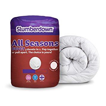 Slumberdown All Seasons 3-in-1 15 Tog Combi Duvet, White, Single Bed