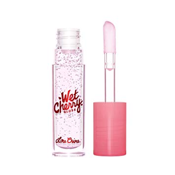 Lime Crime Wet Cherry Lip Gloss (EXTRA POPPIN). High Shine, Non-Sticky Lip Gloss in Glossy Clear. (0.1 fl oz/2.96 ml)