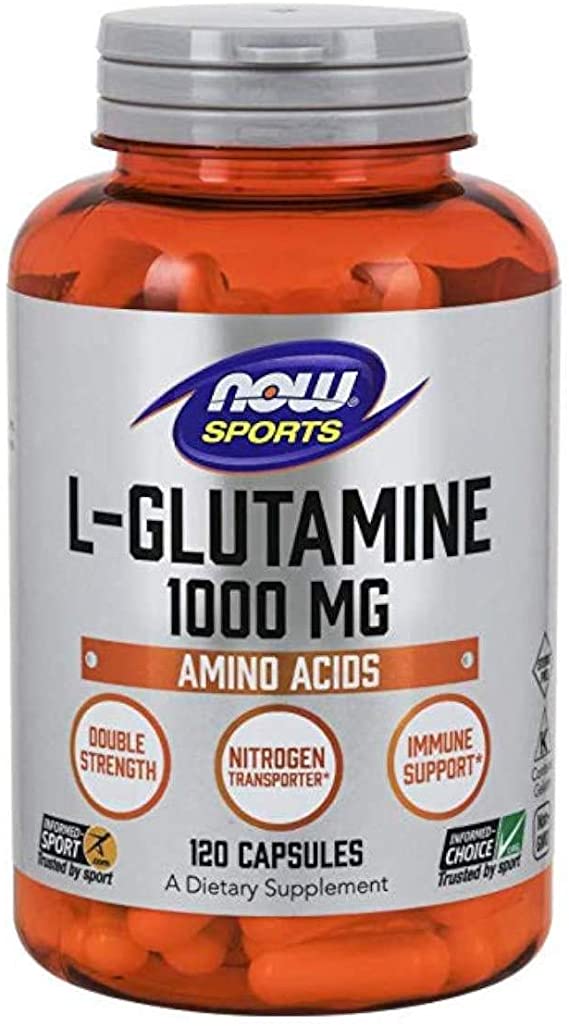 NOW Sports Nutrition, L-Glutamine, Double Strength 1000 mg, Amino Acid, 120 Capsules