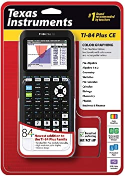 Texas Instruments TI-84 Plus CE Graphing Calculator, Black (Renewed)