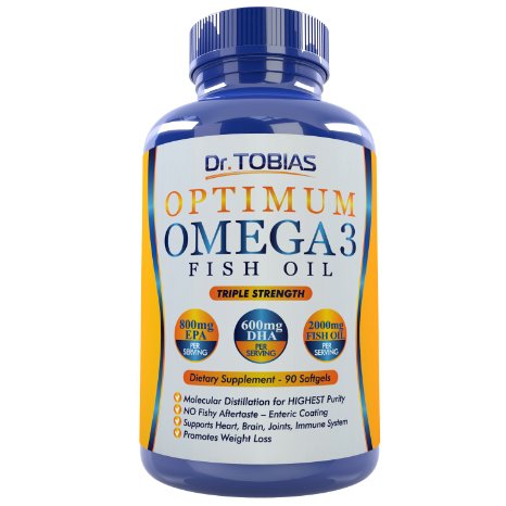 Dr Tobias Omega 3 Fish Oil Pills 90 Softgels