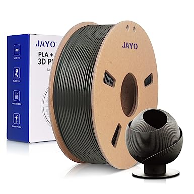 3D Printer Filament, JAYO PLA  Filament 1.75mm Dimensional Accuracy  /- 0.02mm, 0.65KG Cardboard Spool, 3D Printing Material Fits for Most FDM 3D Printers, PLA Plus Grey 650G