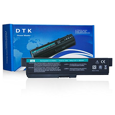 Dtk High Capacity Notebook Laptop Battery For Toshiba Pa3817u-1brs Pa3819u-1brs Satellite C600 L640 L650 L650d L655 L700 L745 L755d M640 M645 P745 P755 P775 Series 12-cell 8800mah/95wh
