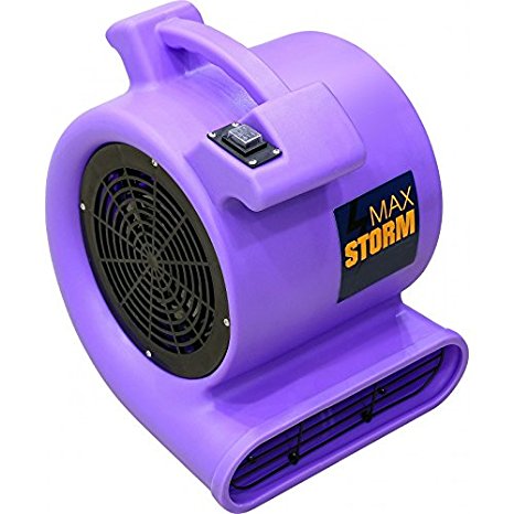 Max Storm Purple 2550 CFM Durable Lightweight Carpet Drying Fan Blower Air Mover Draw Low Amps Move Large Volumes of Air for Pro Janitorial or Carpet Cleaning Business …